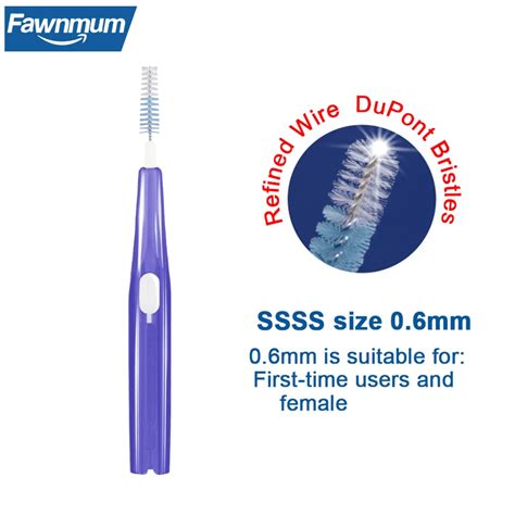 Fawnmum 10 peças Fawnmum Tipo I Escova de Fio Dental 0 6mm Escova