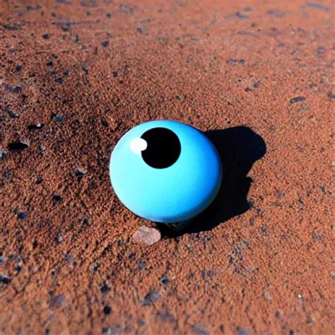 A Smooth Stone That Has Googly Eyes On A Desert Stable Diffusion