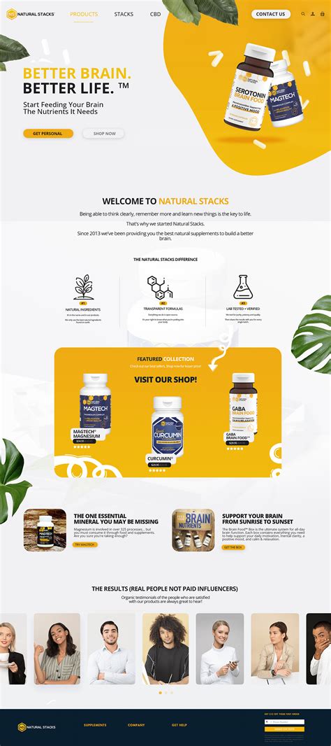 Natural Stacks - Landing Page Redesign on Behance