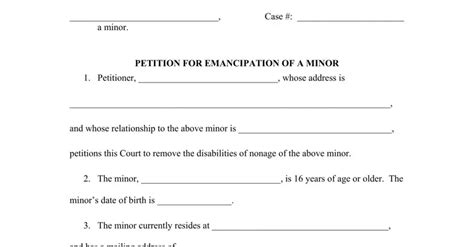 Florida Petition Emancipation ≡ Fill Out Printable Pdf Forms Online