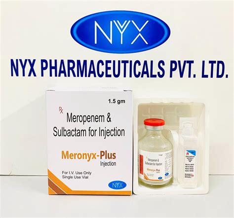 Meronyx Plus Meropenem Sulbactam Injection 1 5 Gm At Rs 4499 Vial In