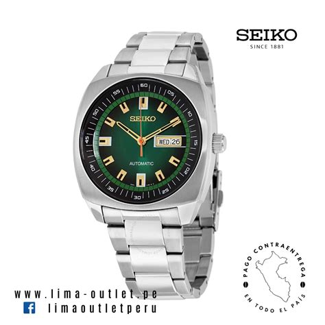 SEIKO RECRAFT GREEN AUTOMATICO SNKM97 Lima Outlet