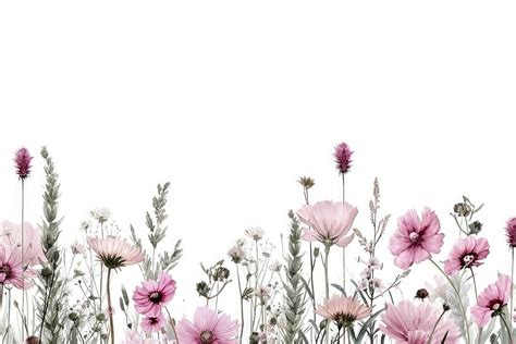 Wildflower border backgrounds outdoors blossom. | Premium Photo ...