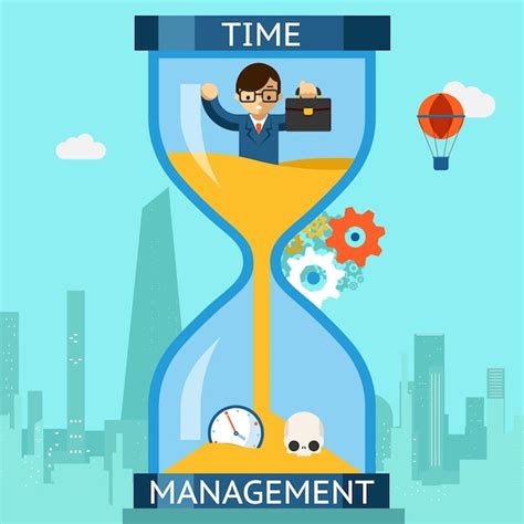 Premium Vector Business Time Management Businessman Sinking In