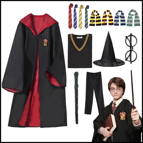 Harryy Potter Cosplay Hogwarts Kost M Sihirli Elbise Hermione