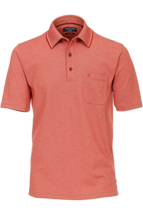 Casa Moda Casual Casual Fit Poloshirt Orange Einfarbig