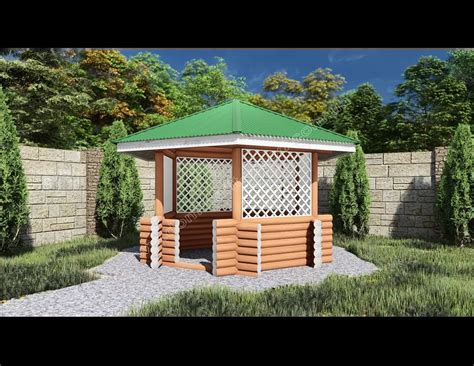 Проект «Беанна» - Шестигранная, открытая беседка 3х3,4 | Доминант ...