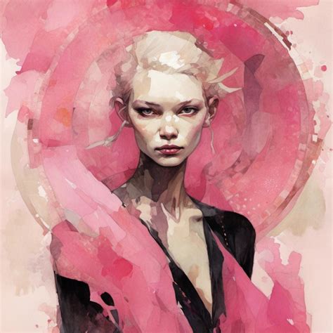 Sasha Luss Hypnotic Pink Bimbo Artstyle