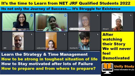 Success Story Time To Learn From NET JRF Qualified Students 2022