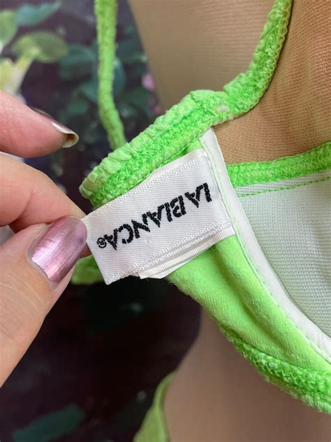 90s La Blanca Lime Green Bikini Underwire Swimsuit Gem