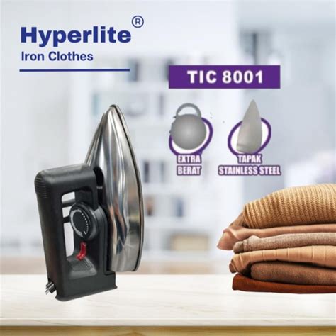 Jual Setrika Baju Iron Clothes Hyperlite Tic Gosokan Baju Low Watt