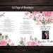 DIY Printable 8 5x14 Tri Fold Funeral Program Memorial Program Editable