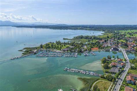 View Of Seebruck In The District Of Traunstein In Upper Bavaria