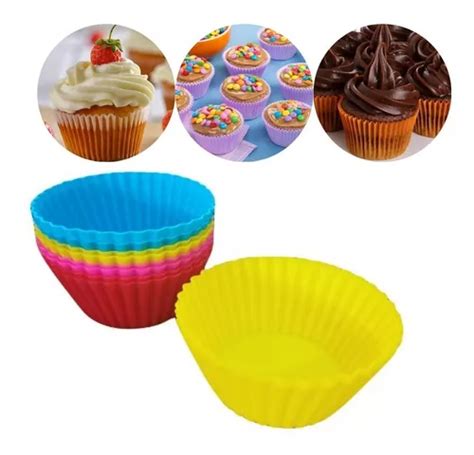 Kit Formas De Silicone Mini Cupcake Bolo Muffin Assadeira