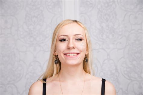 Smiling Face Of Attractive Professional Model Stock Photo Image Of Long Nude