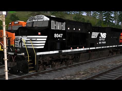 Ns Es Ac Leads A Intermodal Train Trainz Driver Youtube