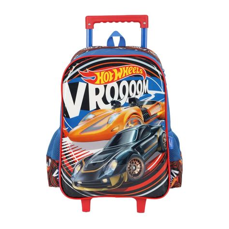 Kit Bolsa Escolar Infantil E Lancheira Hot Wheels Vermelho Maloa Loja Virtual