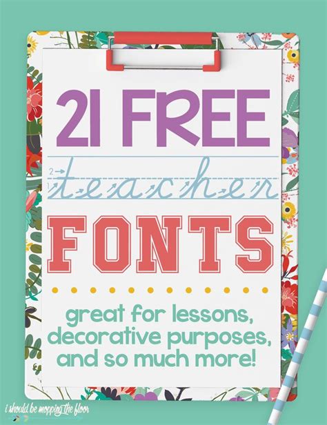 These 21 Free Teacher Fonts are great for classroom or home use. From ...