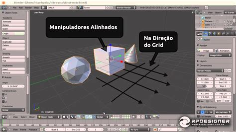 Blender D V Deo Aula Ponto De Origem Eixos E Manipula O Youtube