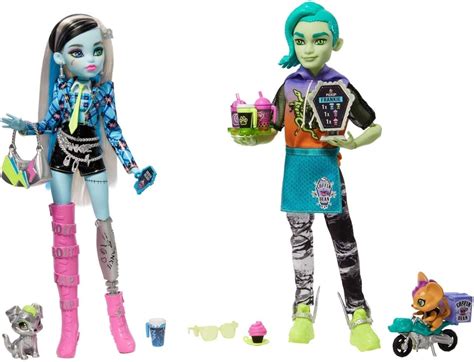 Monster High Coffee Break Frankie Stein Deuce Gorgon Doll Set Dolls