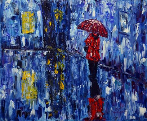 Lluvia En La Noche Cuadro Original Óleo Sobre Lienzo Comprar