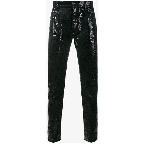 SAINT LAURENT Sequin Embellished Jeans