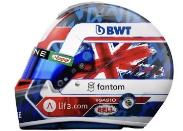 Pierre Gasly 2023 Alpine British GP Bell Spark 1:5 Helmet - DRM Helmets