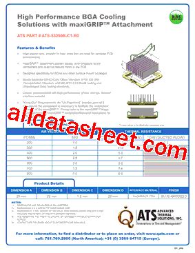 Ats B C R Datasheet Pdf Advanced Thermal Solutions Inc