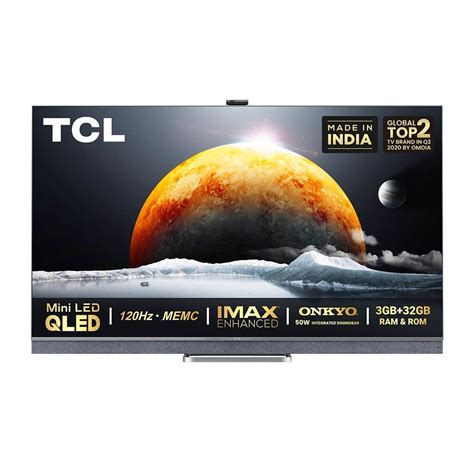 Black Metallic Gray Finish Tcl Cm Inch Qled Mini Led Smart