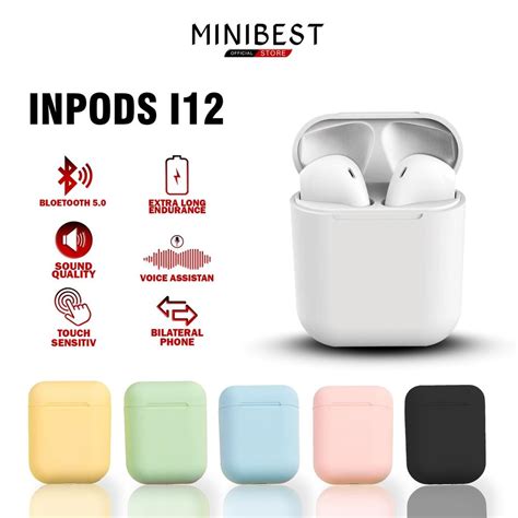 Jual Minibest Headset Bluetooth Inpods 12 Tws Macaron Earphone True