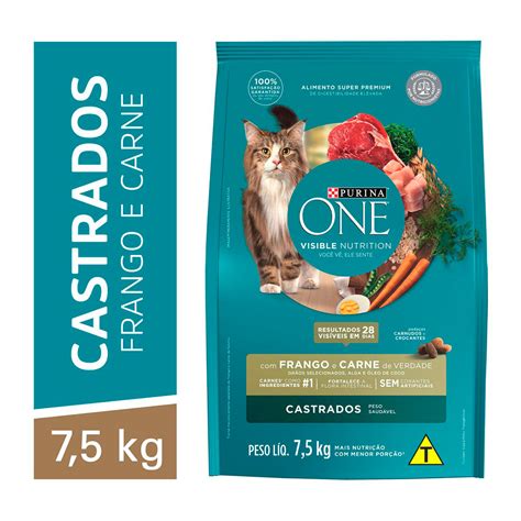 Purina One Gatos Castrados - Ração Nestlé Purina One para Gatos Castrados Sabor Frango e