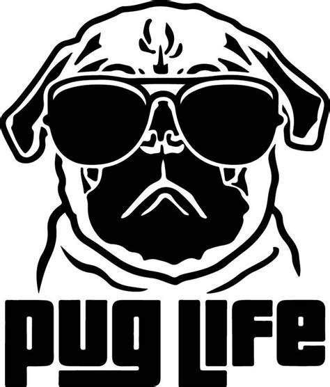 Funny Dog Sunglasses Pug Life Svg Cut File For Cricut And Etsy