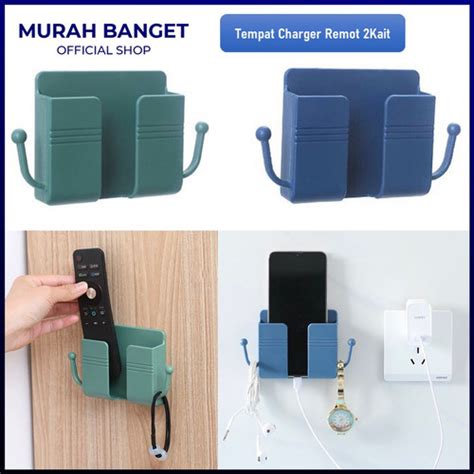 Jual Rak Holder Hp Tempel Dinding Gantungan Hook Kait Tempat Charger