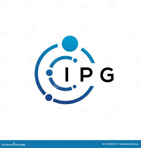 Ipg Letter Technology Logo Design On White Background Ipg Creative