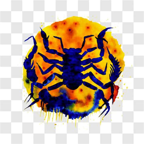 Download Colorful Abstract Scorpion Painting Png Online Creative Fabrica