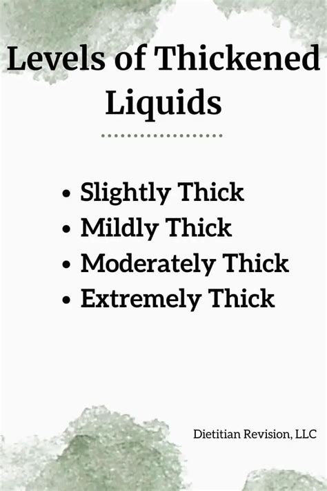 Thickened Liquids - Dietitian Revision