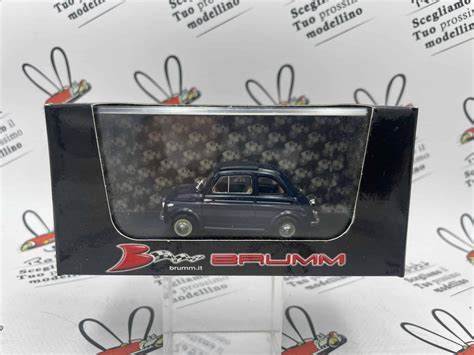 FIAT NUOVA 500 TETTO APRIBILE CHIUSA 1959 BLU SCURO R365 06 BRUMM 1