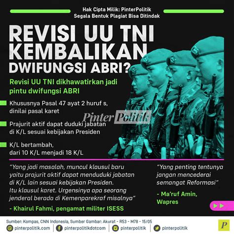 Revisi Uu Tni Kembalikan Dwifungsi Abri