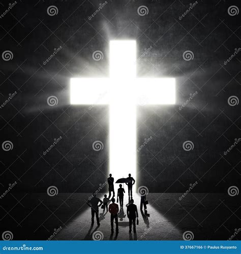 Christian Worshippers at the Cross Stock Photo - Image of christ ...