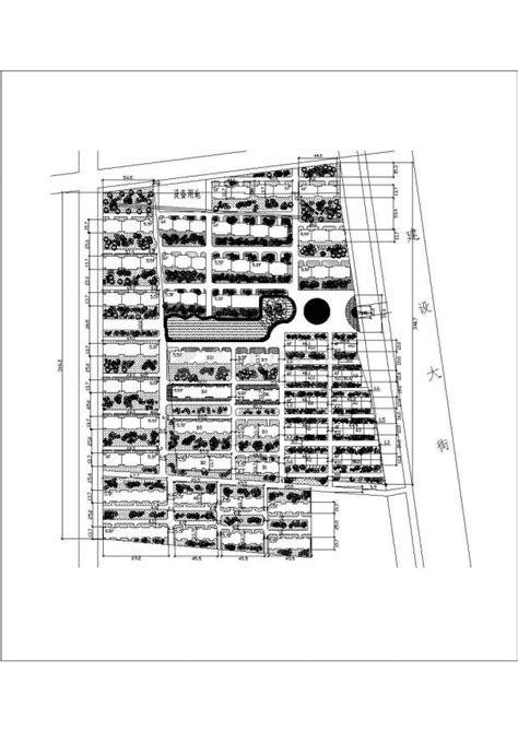 某多层居民小区详细规划设计cad总平面施工图纸住宅小区土木在线