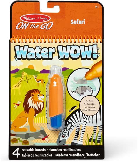 Amazon Melissa Doug On the Go Water Wow 可重複使用 Water Reveal 活動墊