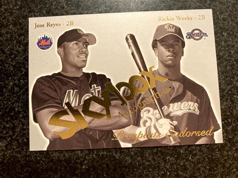 Skybox Autographics Prospects Endorsed Jose Reyes Rickie Weeks