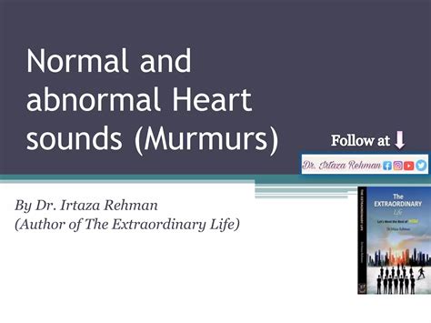 Normal And Abnormal Heart Sounds Murmurs Pptx