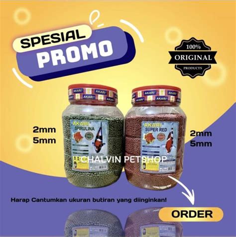 Promo Makanan Ikan Koi Akari Super Red Dan Akari Spirulina Kg Diskon