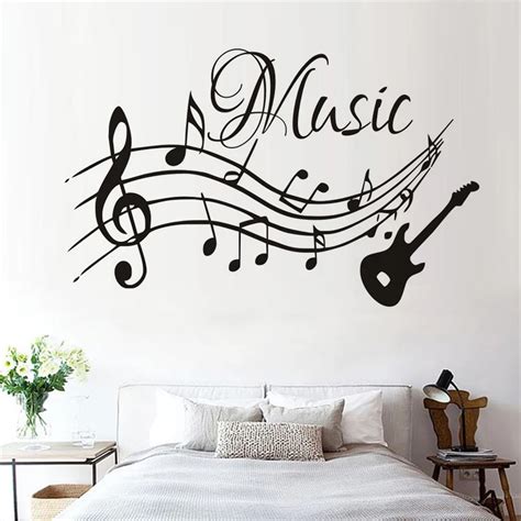 Autoadhesivo Notas Musicales M Sica Pvc Vinilo Adhesivo Pared Fondos