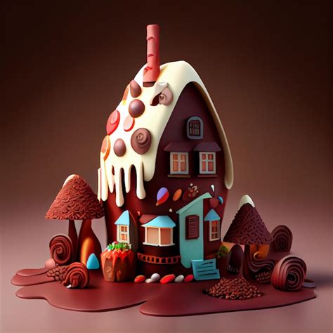 Foto Casa De Chocolate Linda Casa Dulce D Render Ilustraci N Foto