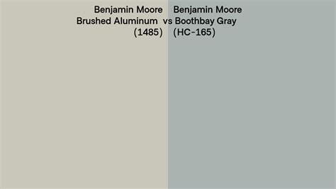 Benjamin Moore Brushed Aluminum Vs Boothbay Gray Side By Side Comparison