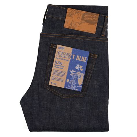 Naked And Famous Super Guy Perfect Blue Slub Stretch Selvedge Black