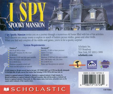 I Spy: Spooky Mansion (1999) Windows box cover art - MobyGames