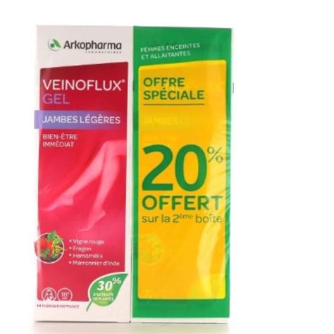 Arkopharma Veinoflux jambes légeres gel lot de 2x150ML